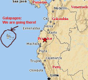 Map of Ecuador